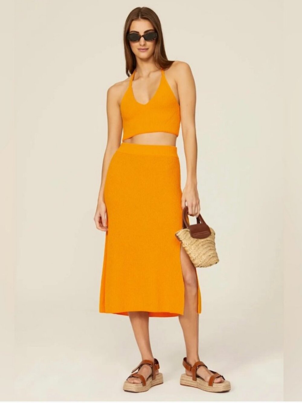 rag & bone Cotton-Knit Midi Skirt — New Without Tags!
